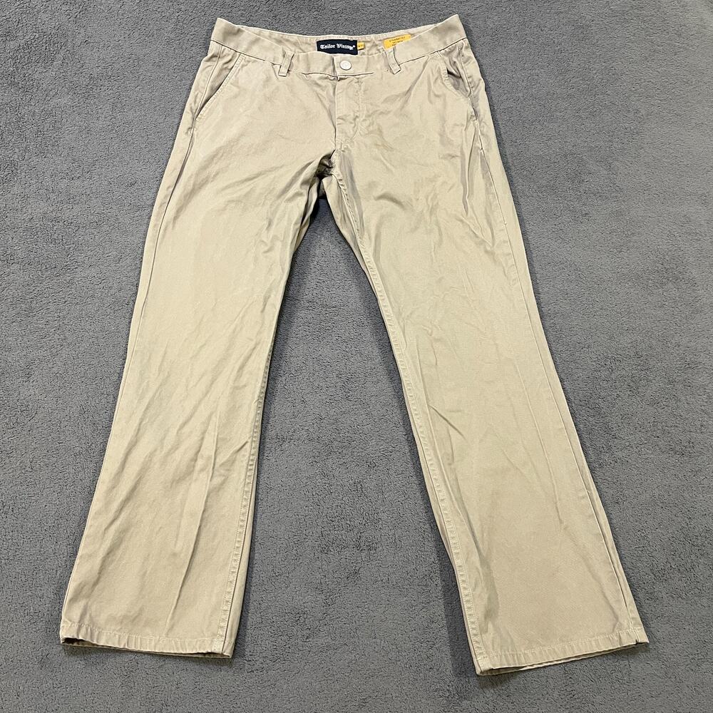 Tailor Vintage Khaki Chino Pants Straight Fit Men's Size 34x30